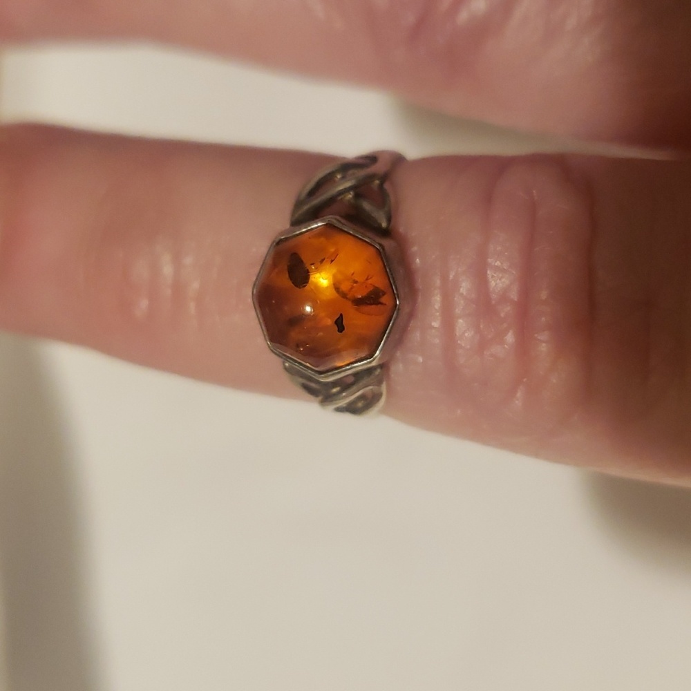 Vintage Baltic amber And 925 Set - Picture 3 of 10